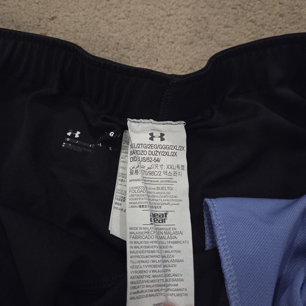 Under Armour Women's Black and Blue Shorts - Picture 3 of 3